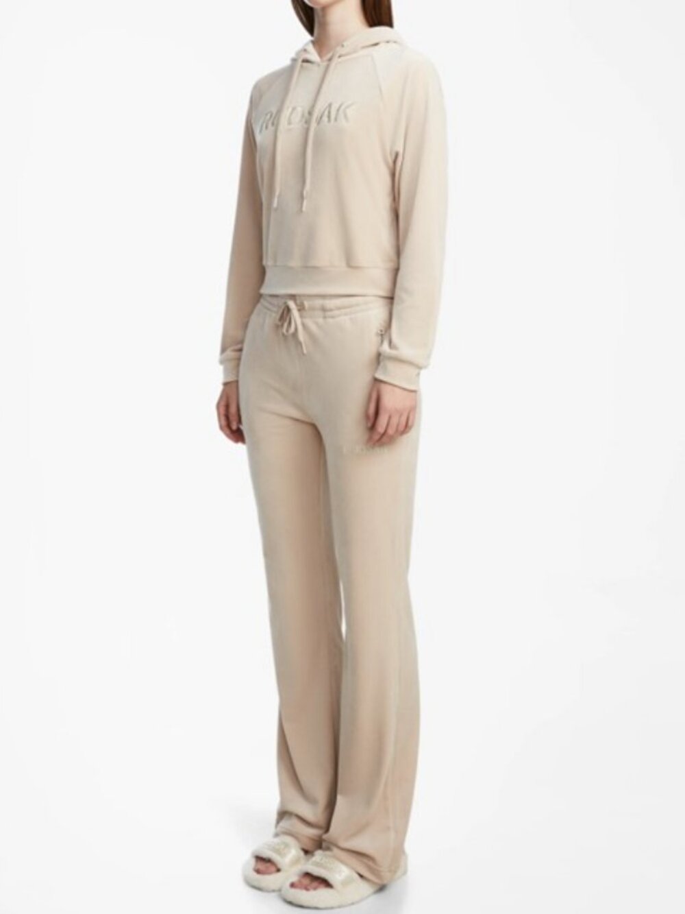 Rudsak Valeria velour hoodie cream women's size XL - Picture 4 of 7